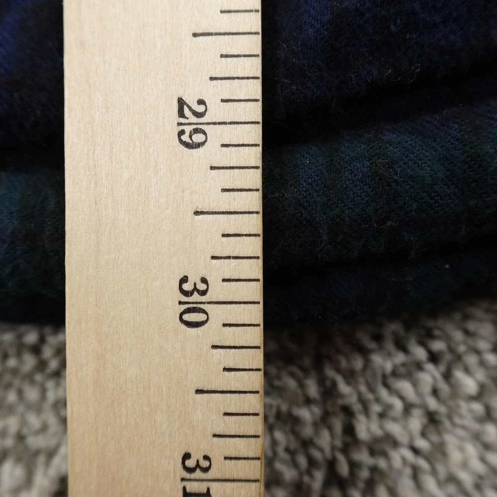 NEW L.L.Bean Jacket Mens M Green Sherpa Lined Scotch Plaid Flannel Shirt Shacket